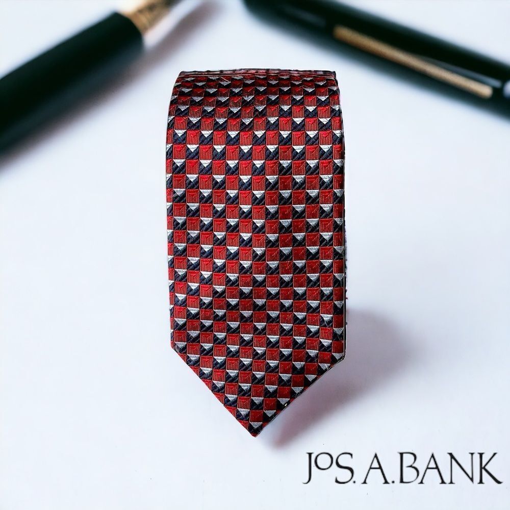 Jos. A. Banks Red Silk Tie